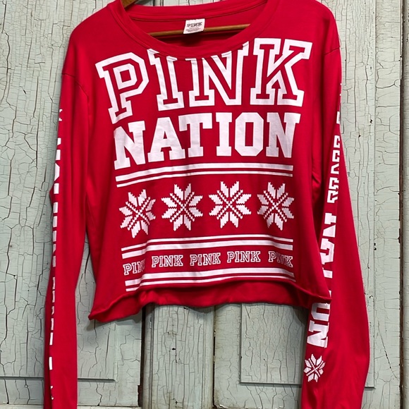 Ladies Pink Nation Belly Shirt - Picture 1 of 5